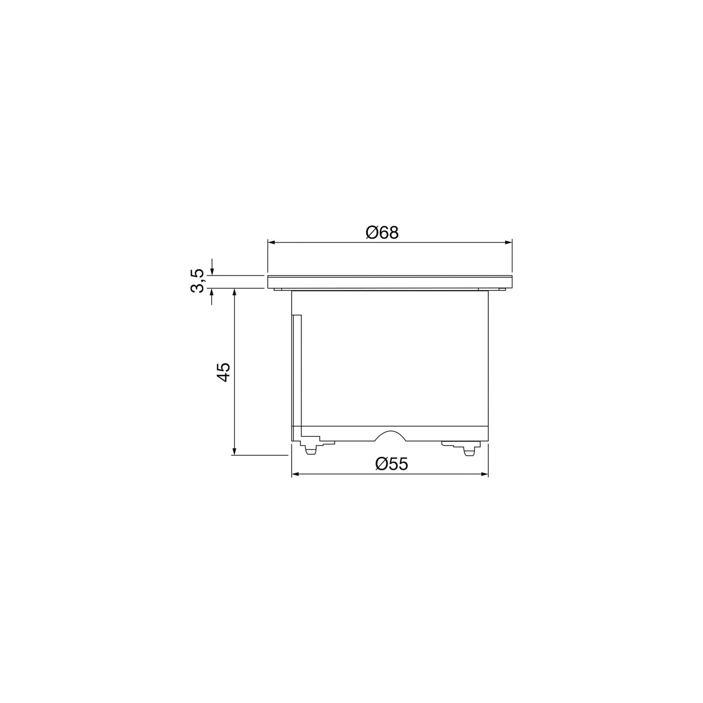 PIX Contactdoos Zwart